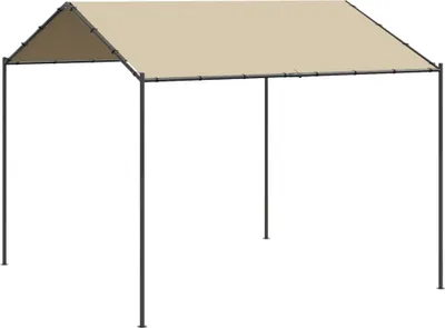 Image de Tente à auvent beige 3x3 m acier et tissu