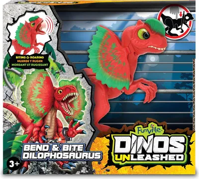 Immagine prodotto di I dinosauri scatenati piegano e mordono il Dilofosauro