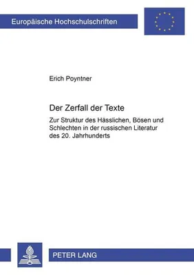 Produktbild von Der Zerfall der Texte
