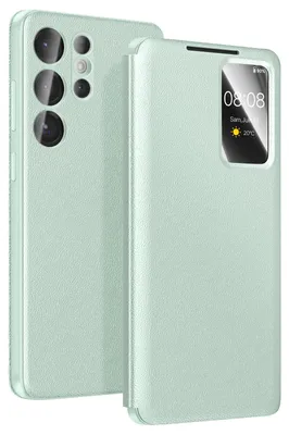 Immagine prodotto di Avizar, custodia Smart View con scomparto per carte per Galaxy S26 Ultra, verde scuro