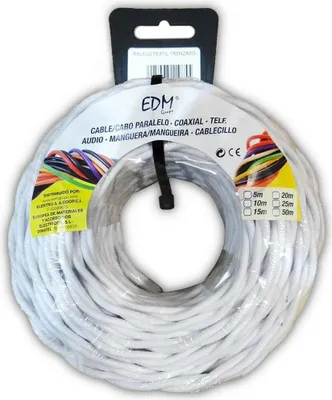 Immagine prodotto di Cavo EDM 2 x 2,5 mm bianco 5 m