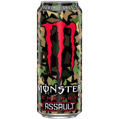 Immagine prodotto di Monster Assault, bevanda energetica con taurina e guaranà, 500 ml