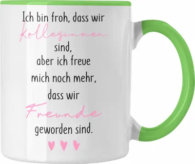 Produktbild von Trendation - Kollegin Tasse Geschenk Beste Arbeitskollegin Geschenkidee Abschied Abschiedsgeschenk (Grün)