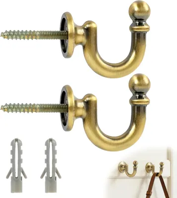 Produktbild von Gardinenhalter rund, Metall, 35 mm Durchmesser, 2 Stück, für Vorhänge