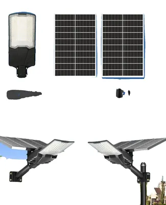 Obrázek produktu pro Solární pouliční lampa, vysoký jas, funkce dálkového ovládání, velká baterie s kapacitou 40000 mAh