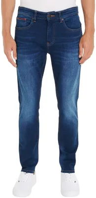 Productafbeelding van Tommy Jeans heren jeans, model Austin, slim tapered pasvorm, stretch, blauw (Aspen Dark Blue)