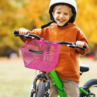 Image de Porte-vélos pour enfants - Porte-bagages - Transport de bagages - Cadre robuste en acier - 24,5 cm - Rose
