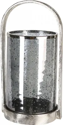 Imagen del producto de Casablanca, lámpara de pie, estilo Medina, color plateado antiguo. Altura: 51 cm. Diámetro: 20 cm. Código de producto: 93200