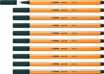 Produktbild von Fineliner - STABILO point 88 - 10er Pack - olivgrün
