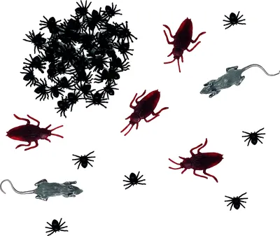 Produktbild von Oblique Unique Horror Streudeko Spinnen Kakerlaken Ratten Insekten Tisch Deko für Halloween Deko Fasching Karneval Party