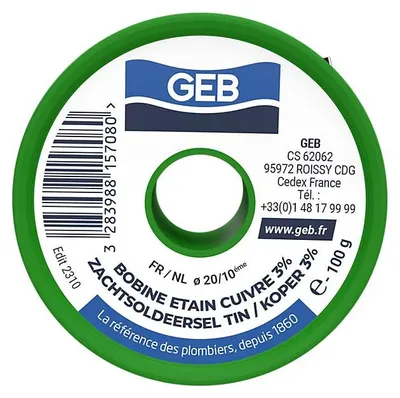 Image de Bobine etain cuivre 3 % bobine 100 g - GEB - 815708