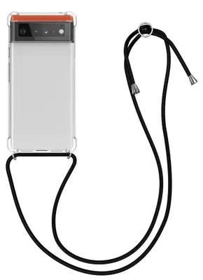Produktbild von kwmobile Necklace Case kompatibel mit Google Pixel 6 Hülle - Silikon Cover mit Handykette - Band Handyhülle Transparent