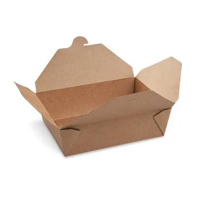 Produktbild von 40 Braune Faltboxen Asiaboxen 195x138x88 mm 2500ml Foodboxen Pommesboxen