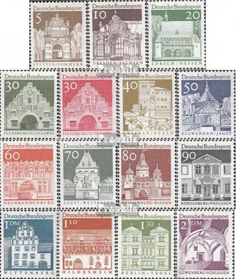 Produktbild von Briefmarken BRD (BR.Deutschland) 1966 Mi 489-503 (kompl.Ausgabe) gestempelt Deutsche Bauwerke aus zwölf Jahrhunderten (II)
