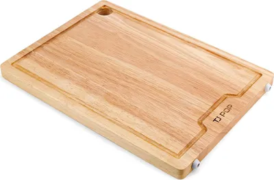 Produktbild von Holz-Schneidebrett 33 x 254 cm - für Fleisch, Gemüse, Grill - mit Aufhänggut