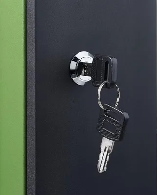Image de Boîte aux lettres moderne bicolore format A4 introduction acier grande HxLxD 33 x 35 x 125 cm noir-vert.