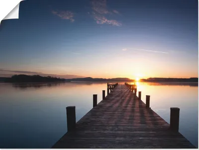 Produktbild von ARTland Poster Sonnenstrahlen - Sonnenuntergang Größe: 60x45 cm