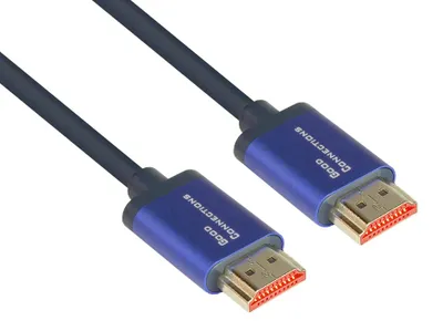 Produktbild von Alcasa 4521-SF010B, 1 m, HDMI Typ A (Standard), HDMI Typ A (Standard), 38,4 Gbit/s, Blau