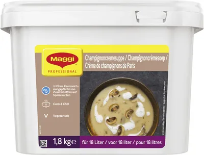 Zdjęcie produktu dla Zupa krem z pieczarek Maggi – opakowanie 1800 g (wystarcza na 18 litrów)