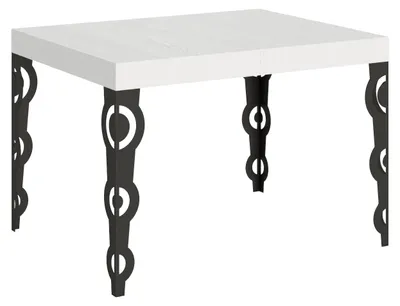 Immagine prodotto di Tavolo Allungabile 110-194x70x77 cm Karamay Bianco Frassino e Antracite