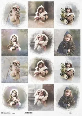 Immagine prodotto di Carta di riso per decoupage A3 ITD-1103L bambini vintage