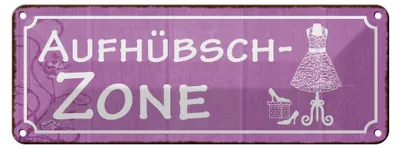 Produktbild von Blechschild Hinweis 27x10cm AufhübschZONE Dekoration