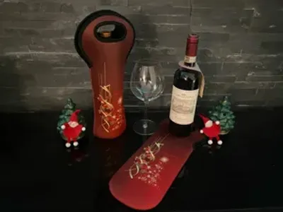 Obrázok produktu pre Vianočné balenie darčekové balenie fľaše opakovane použiteľné fľaše balenie vianočné
