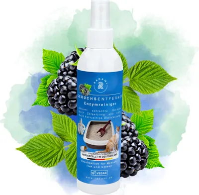 Produktbild von 250ml Tier Geruchsentferner gegen Katzenurin und Tiergerüche Enzymreiniger Blackberry