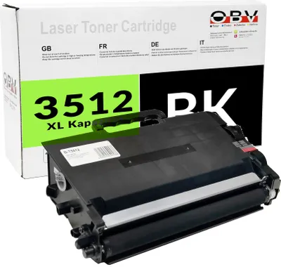 Produktbild von Kompatibler TN-3512 OBV Toner ersetzt Brother TN3512 / 3512 L6750 L6800 L6900 L6400 L6250 schwarz 12000 Seiten
