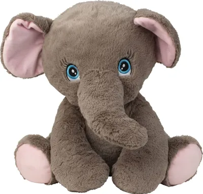 Produktbild von Plüschtier Teddybär Elefant grau mit süßen Augen sitzend Höhe 41 cm kuschelig weich
