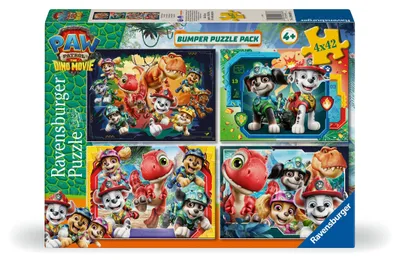 Immagine prodotto di Puzzle per bambini Ravensburger - Paw Patrol 3 - Il film dei dinosauri - 4 puzzle da 42 pezzi