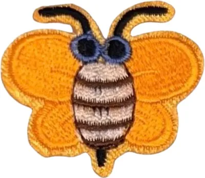 Produktbild von Biene Biene Bügelbild Emblem Orange