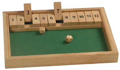 Produktbild von HOT Games Shut the box Würfelspiel 12 cy.31x23x3cm.