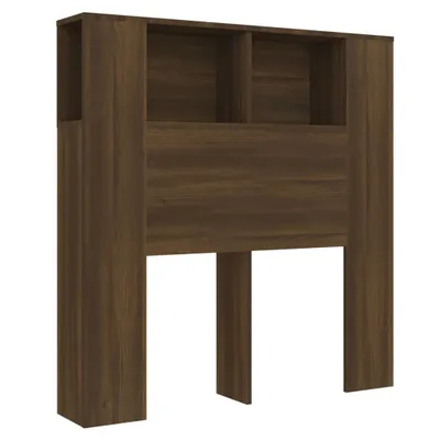 Image de vidaXL Tête de lit avec étagères, aspect chêne brun 100x18,5x102,5 cm