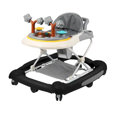 Produktbild von Klappbar Babywalker Lauflernhilfe mit Musik und Spieltisch höhenverstellbar Schwarz