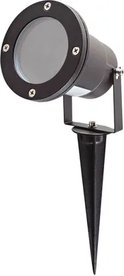 Produktbild von Gartenstrahler LED BLAKE 2 Erdspieß GU10 230V IP65 3W 4000K Wasserdicht Wegeleuchten Untergrund Gartenlampen Gartenbeleuchtung mit Strom Bodenstrahler Außen Schwarz