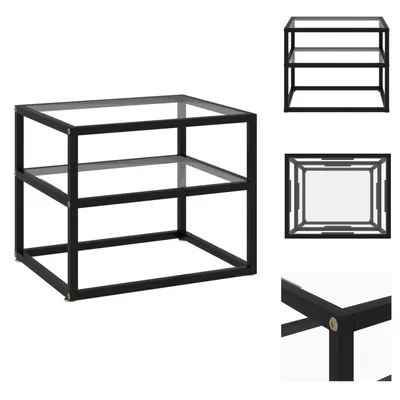 Obrázok produktu pre vidaXL Konzolový stolík transparentný 50x40x40 cm z tvrdeného skla - Bočné stolíky