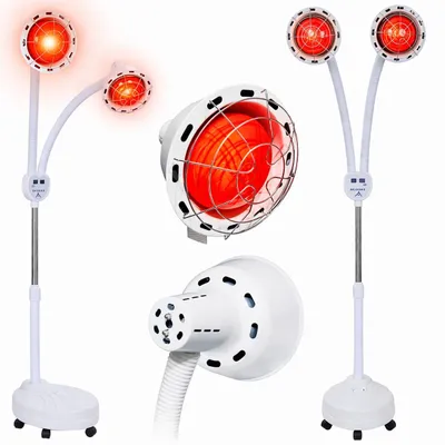 Produktbild von Sollux Doppel-Infrarotlampe auf Stativ - Rotlicht für Therapie und Kosmetik