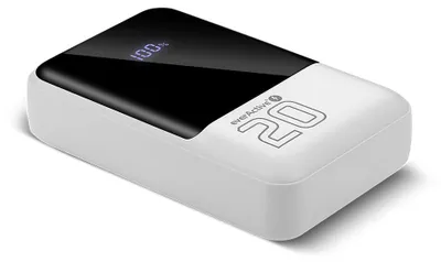 Image de everActive Powerbank 20 2 ports USB + 1 port USB-C 22,5 W QC4+ avec écran LCD, blanc - Batterie