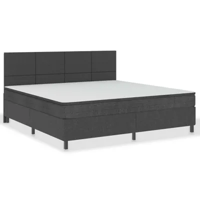Immagine prodotto di Box spring letto in tessuto grigio scuro 200x200 cm