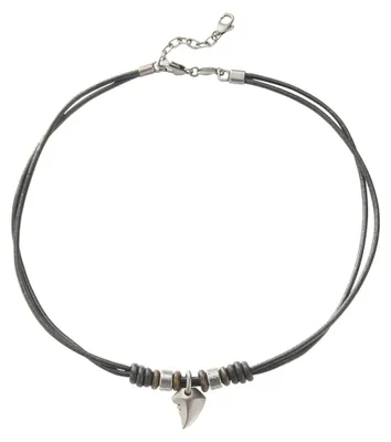 Immagine prodotto di Fossil JF85832 collana da uomo JF 85832 acciaio pelle nero 3,6 mm