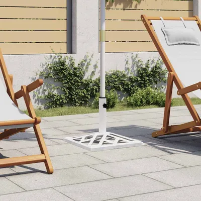 Image de Maison Exclusive - Pied de parasol blanc 44 x 44 x 31 cm en fonte
