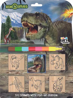 Produktbild von Dinosaurier – Stempelset 5+1 mit Wachs