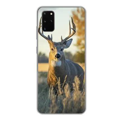 Produktbild von MuchoWow® Handyhülle Schutzhülle Hülle für Samsung Galaxy S20 Plus Hirsche - Gras - Herbst - Geweih - Natur - Tiere Silikon Softcase Handy Hülle - Hartschale