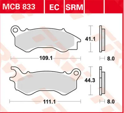 Zdjęcie produktu dla Klocki Hamulcowe Moto (Organic) Honda Pcx 125 Ex2 A (17-)