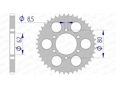 Produktbild von AFAM Kettenrad Alu Standard - 428