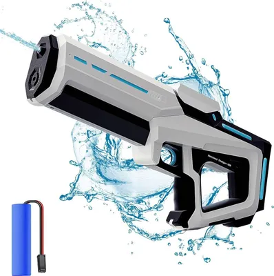 Produktbild von Wasserpistole Elektrisch,Wasserpistole Erwachsene und Kind,Electric Water Gun Automatic,300ML 2 in 1 Elektrisch Wasserspritzpistole mit Externe Wasserflasche verfügbar,für Pool,Garten,Strand