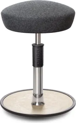 Produktbild von Sitz- Stehhocker Free Regular Hutsitz kvadrat Divina Mel. Grau Chrom /creme.