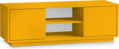 Produktbild von AILEENSTORE TV-Lowboard Eyecatcher - Fernseher-Tisch in Holz-Optik - HiFi-Kommode mit 2 Türen & 2 Fächern - Wohnzimmer-Möbel, Farbe:Orange