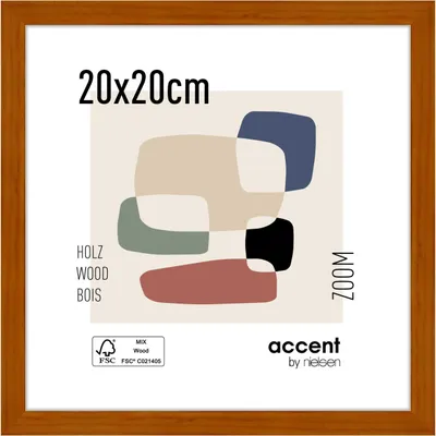 Produktbild von accent by nielsen Holz Bilderrahmen Zoom, 20x20 cm, Honig